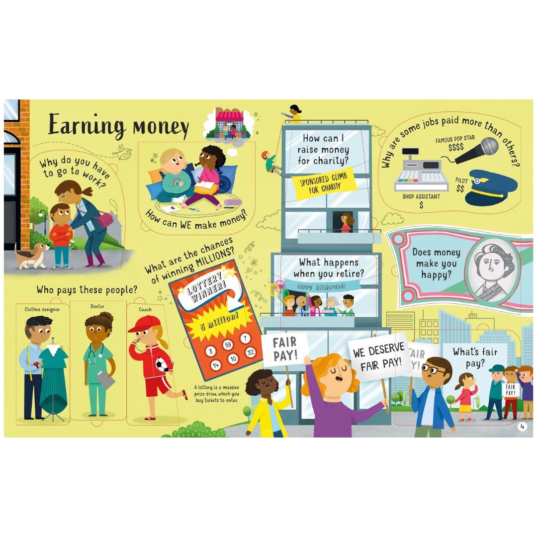 Lift-the-flap Questions and Answers about Money - Board Book | Usborne Books