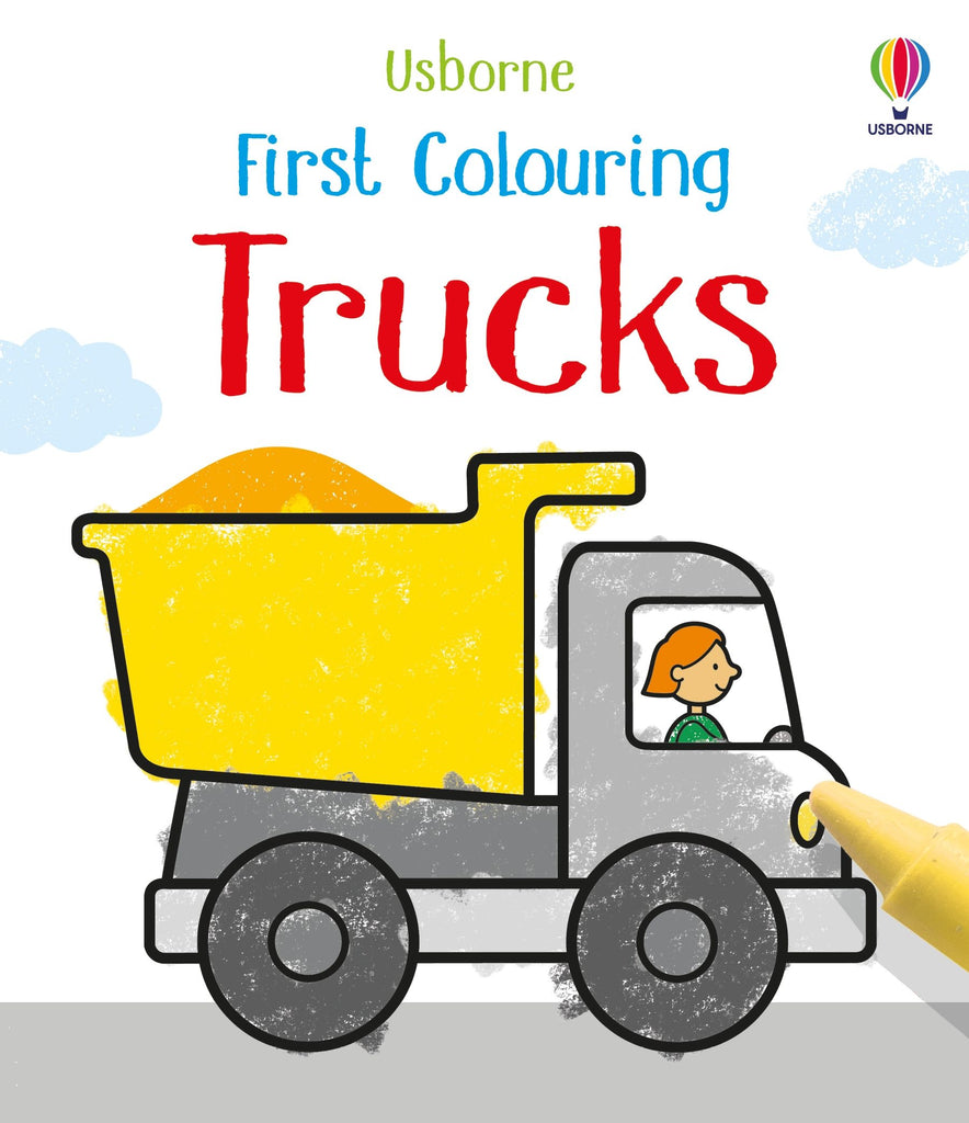 First Colouring Trucks - Paperback | Usborne