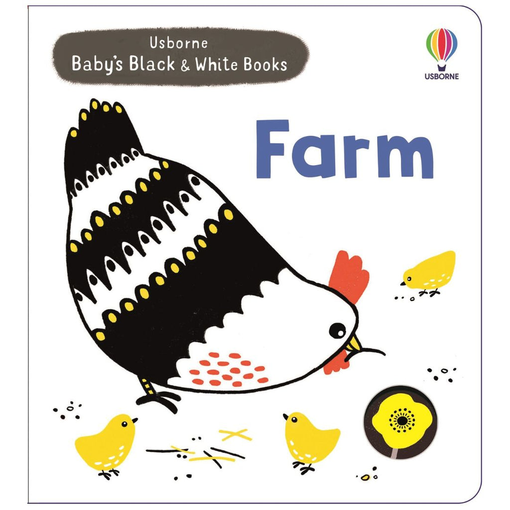 Baby's Black and White Books Farm - Board Book | Usborne Books