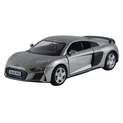 Super Fast City Car : Audi R8 Coupe - Silver Die-Cast Scale Model (1:32)
