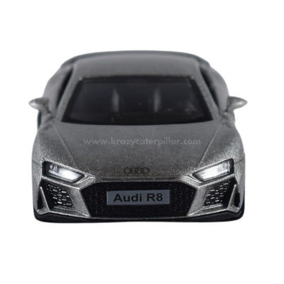 Super Fast City Car : Audi R8 Coupe - Silver Die-Cast Scale Model (1:32)