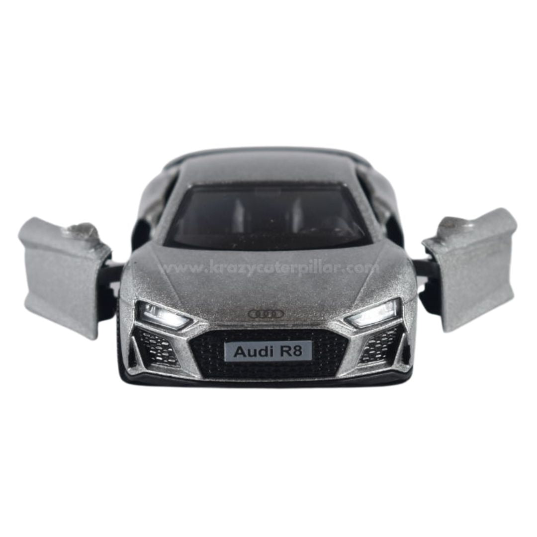Super Fast City Car : Audi R8 Coupe - Silver Die-Cast Scale Model (1:32)