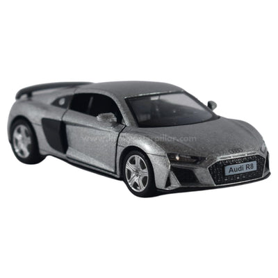 Super Fast City Car : Audi R8 Coupe - Silver Die-Cast Scale Model (1:32)