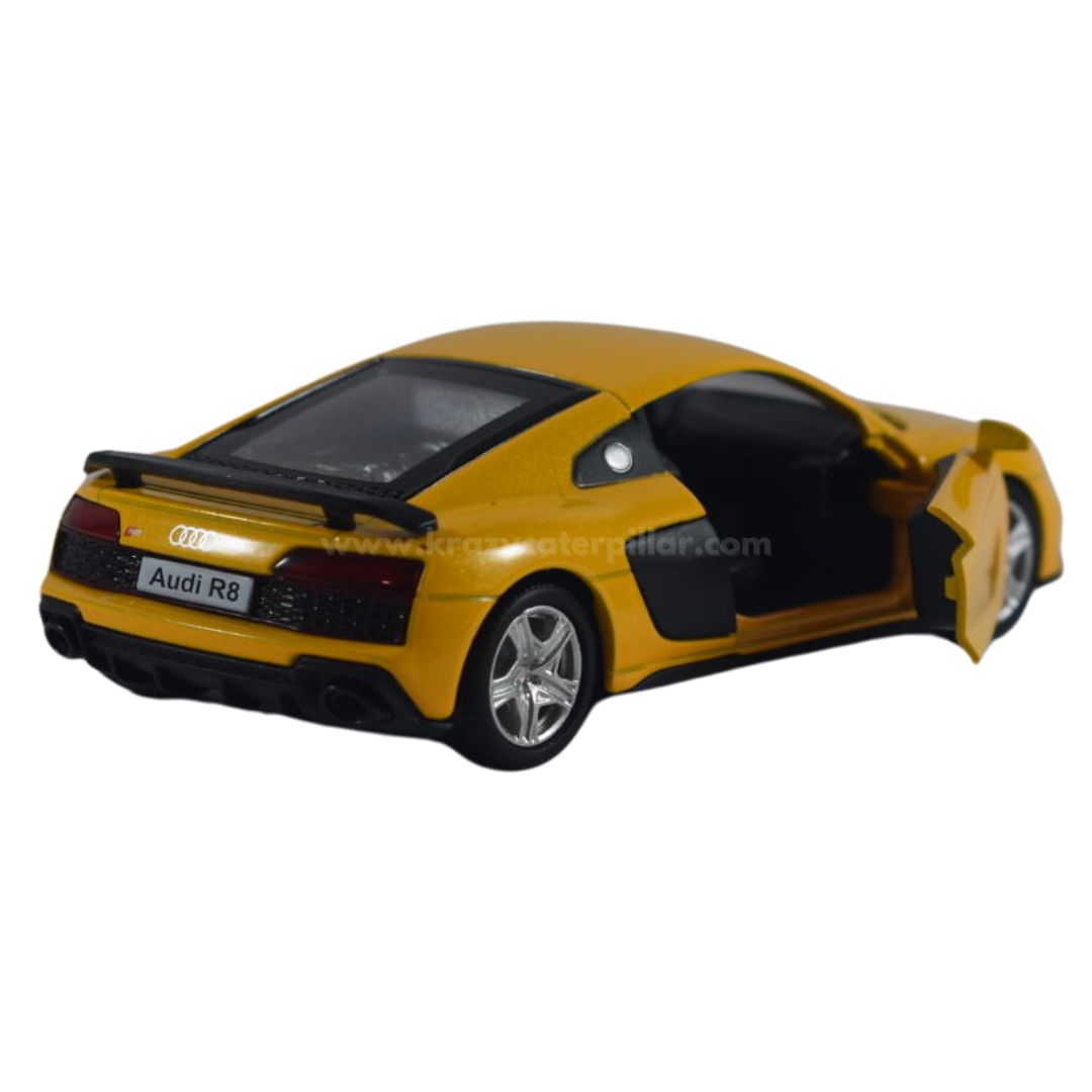 Super Fast City Car : Audi R8 Coupe - Yellow Die-Cast Scale Model (1:32)