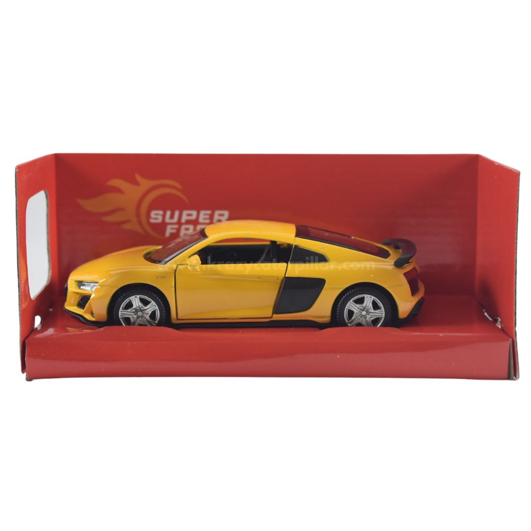 Super Fast City Car : Audi R8 Coupe - Yellow Die-Cast Scale Model (1:32)