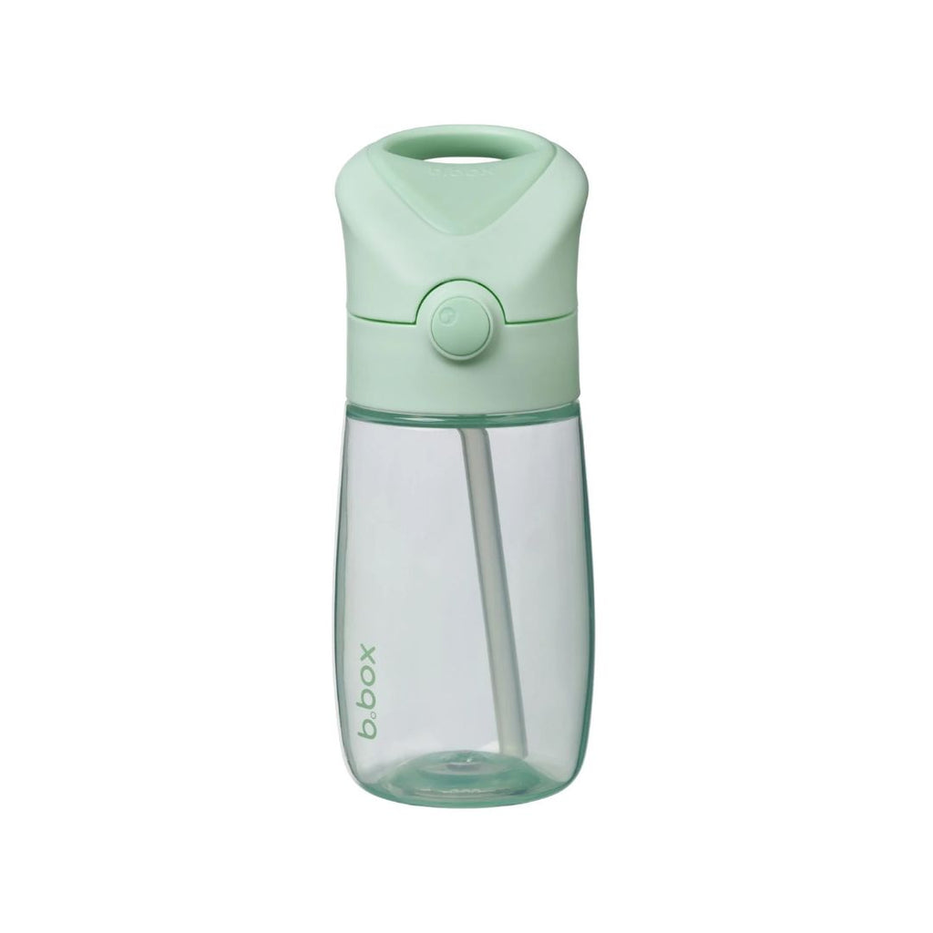 B.Box: Straw Drink Bottle Junior 380ml Sparemnint Green