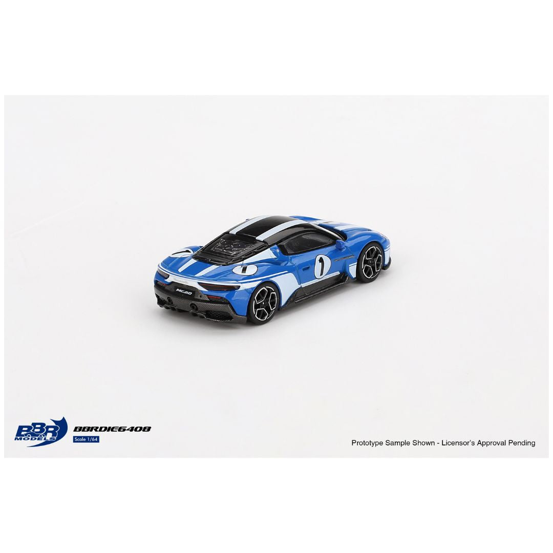 BBR Model #6408: Maserati MC20 1 Maserati Performance Experience Blue 1:64