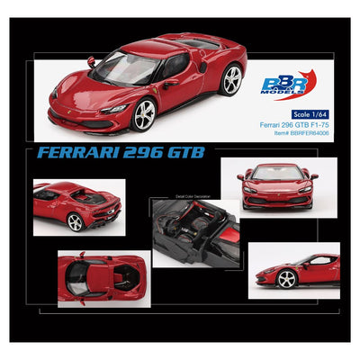 BBR Model #006: Ferrari 296 GTB F1-75 Red 1:64