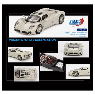 BBR Model #30: Pagani Utopia Presentation Grigio Rinascimento - 1:64