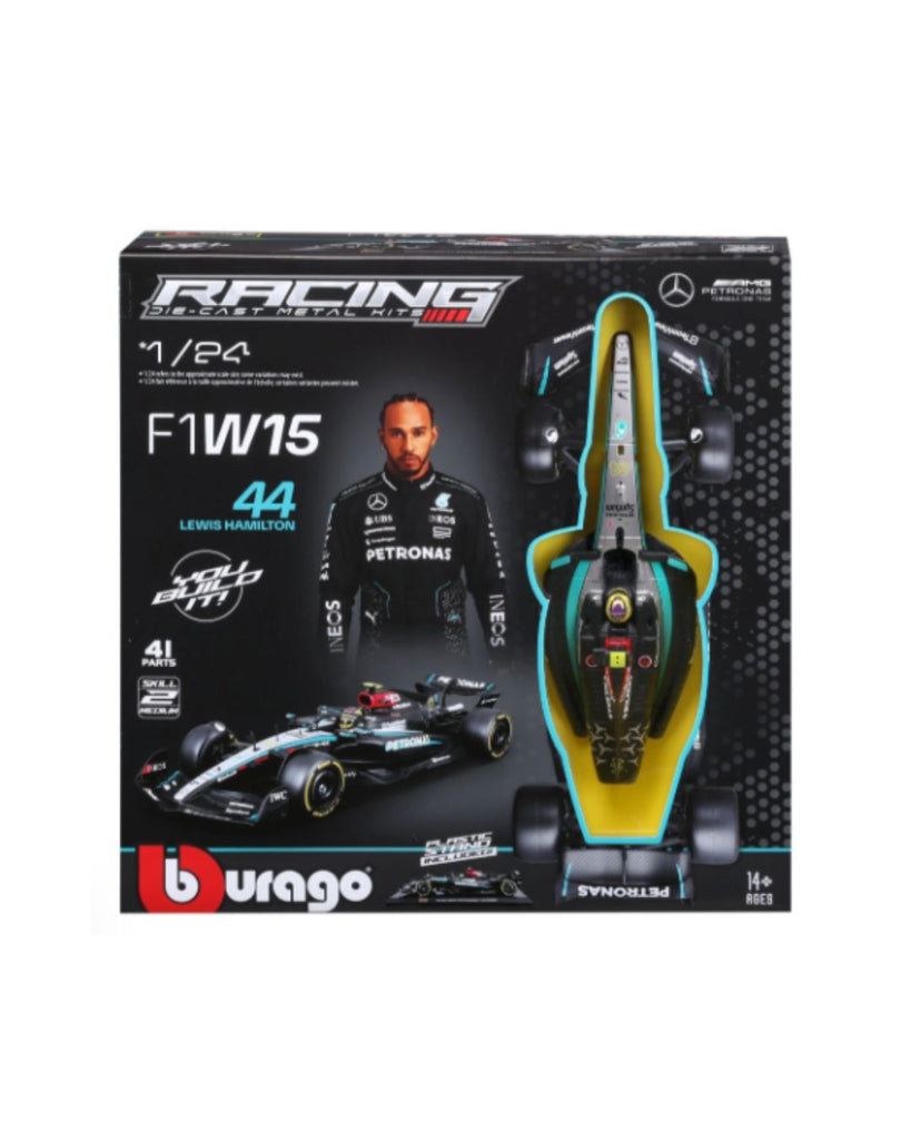 BBurago-Model Kit Mercedes AMG F1 W15 E Performance #44 Lewis Hamilton Model Kit (2024) – 1:24 scale