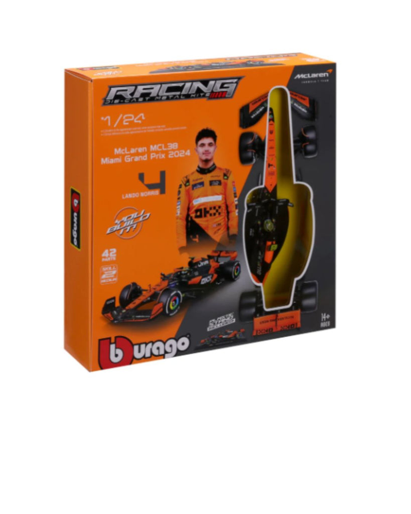 BBurago-Model Kit McLaren MCL38 2024 #4 Lando Norris – Scale 1:24 (2024) – 1:24 scale