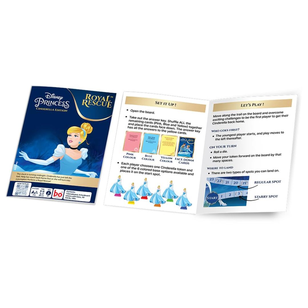 BO Games: Disney Princess Cinderella Edition - Royal Rescue Board Game