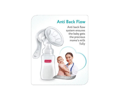 Babyhug Manual Breast Pump With Two Suction Mode - White