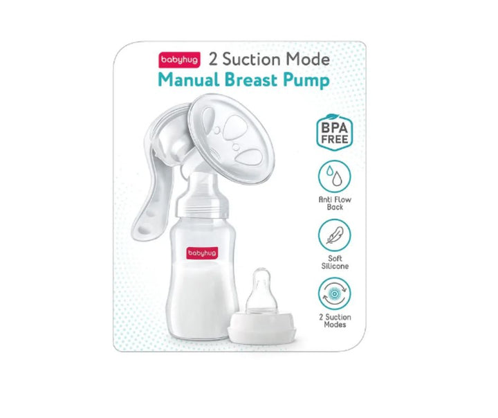 Babyhug Manual Breast Pump With Two Suction Mode White – Krazy