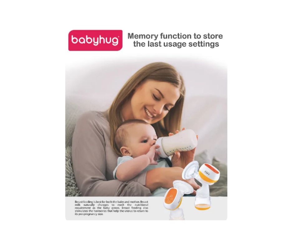 Babyhug: Portable 2 in 1 Electric & Manual Breast Pump