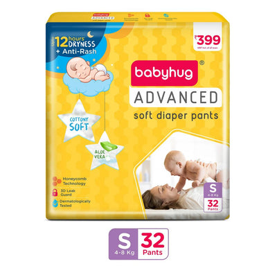 Babyhug Advanced Pants Style Diapers Small (S) - 32 Pieces