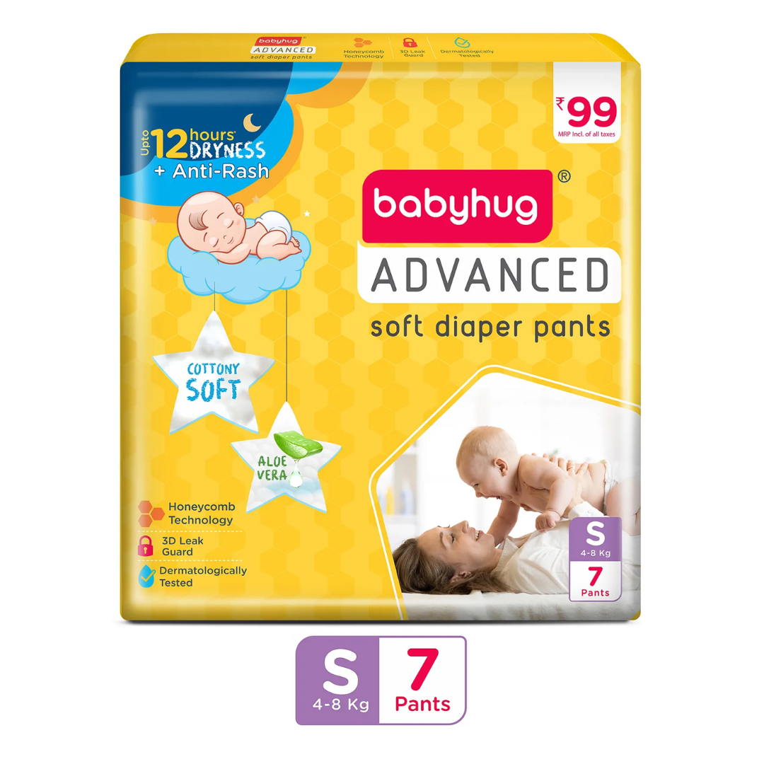 Babyhug Advanced Pants Style Diapers Small (S) - 7 Pieces