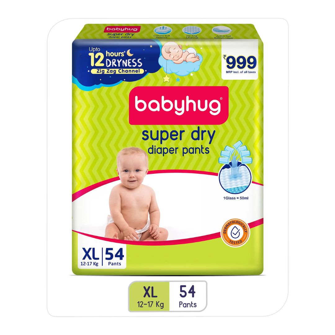 Babyhug Super Dry Pant Style Diaper Extra Large (XL) - 54 Pieces