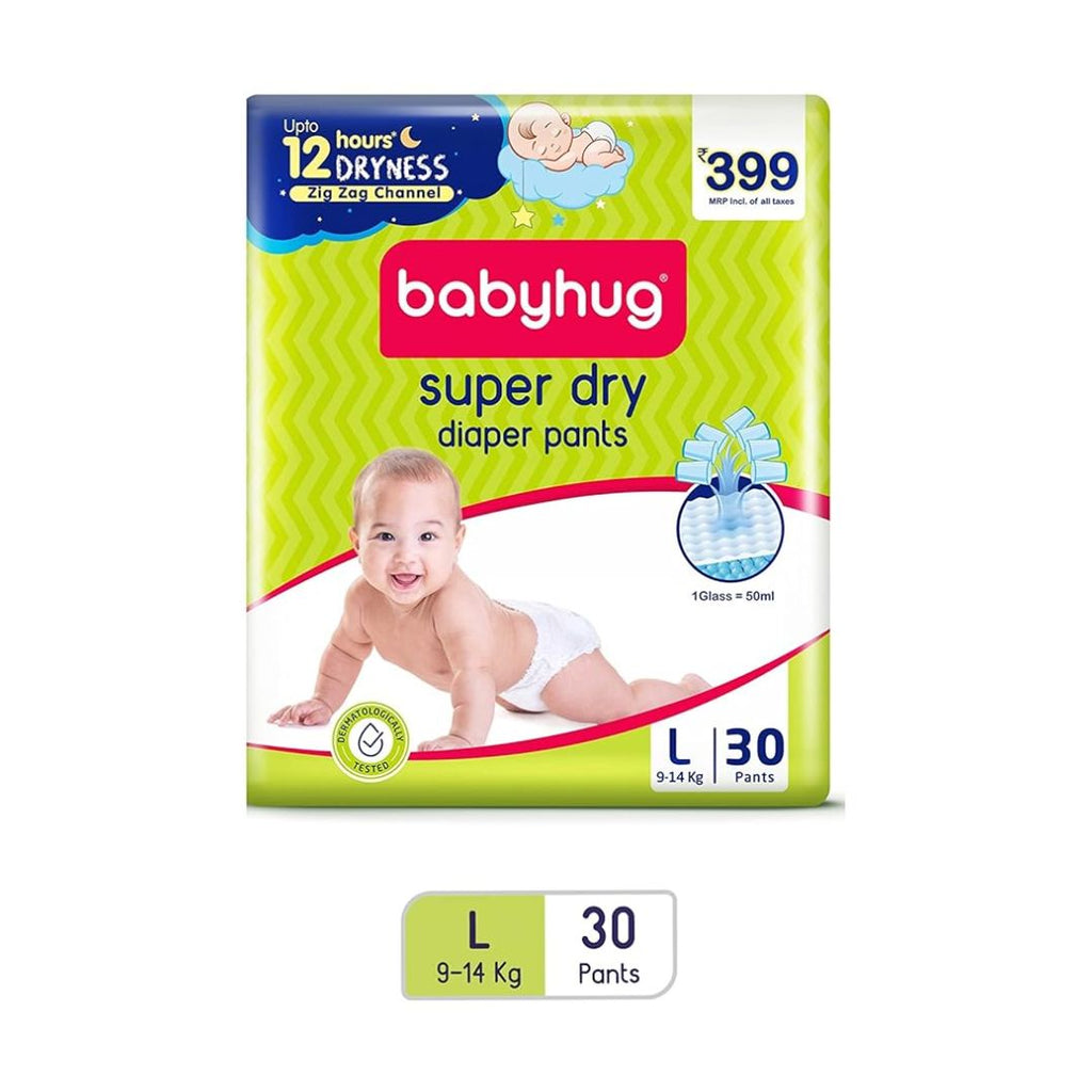 Babyhug Super Dry Pant Style Diaper Large (L) Size - 30 Pieces