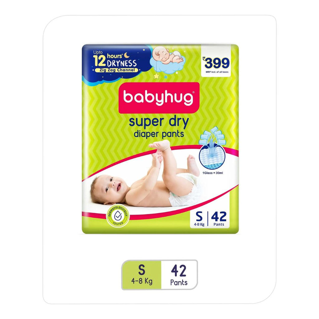Babyhug Super Dry Pant Style Diaper Small (S) Size - 42 Pieces