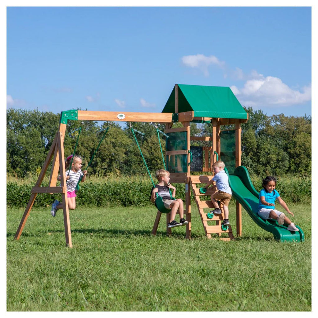 Backyard Discovery Buckley Hill Playtower with Swing and Slide