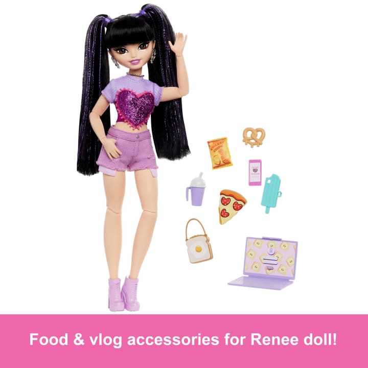 Barbie Dream Besties Renee Fashion Doll With 11 Food Themed Accessories