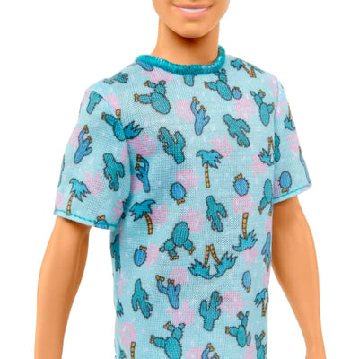Ken Fashionistas Doll #211 With Blond Hair And Cactus Tee | Barbie
