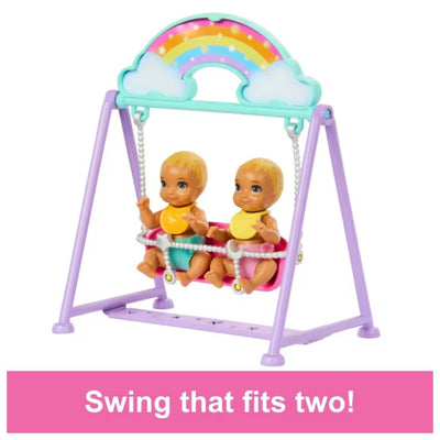 Barbie Skipper Babysitter Doll With Twin Nursery Playset & Accessories