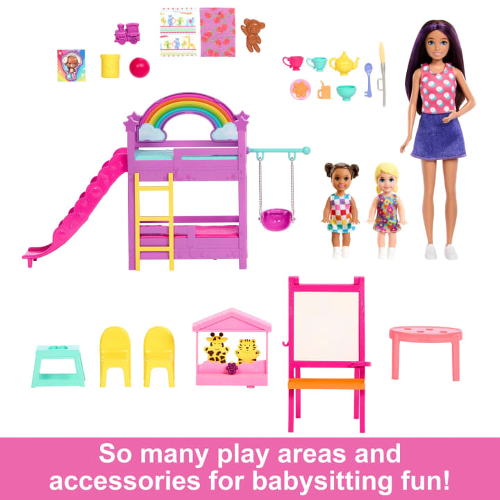 Barbie Skipper Babysitters Inc. Ultimate Daycare Playset With 3 Dolls, Furniture & 15+ Accessories