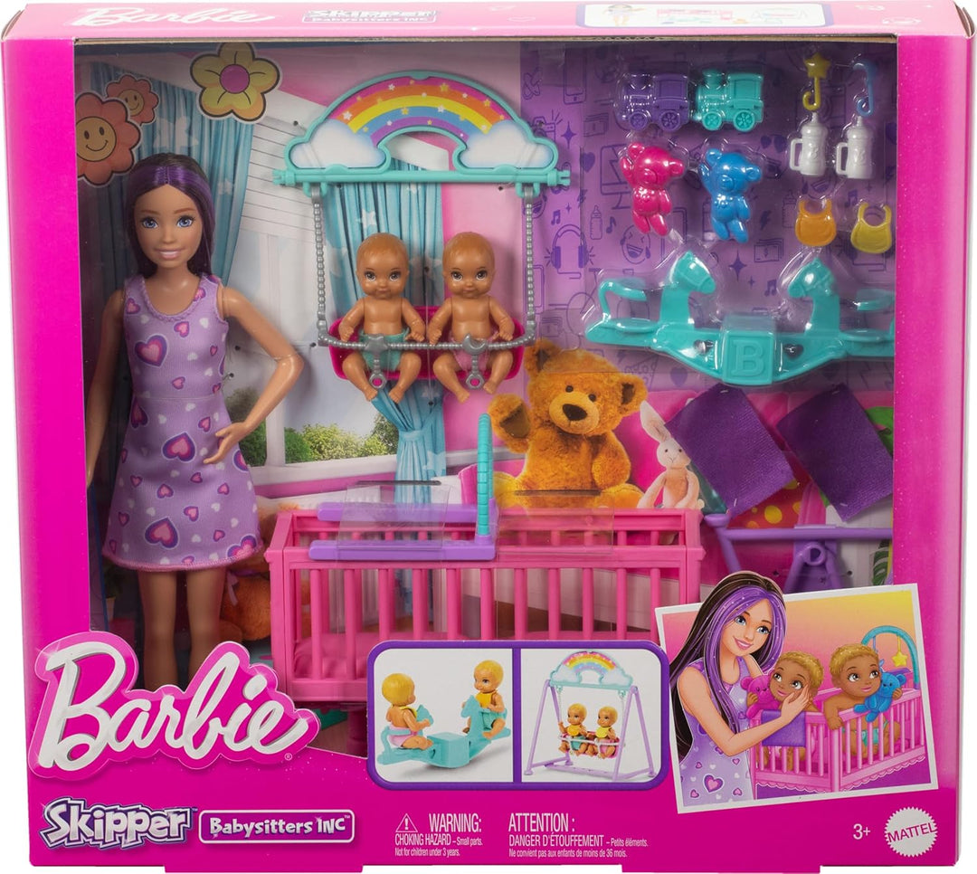 Barbie: Skipper Baby-Sitter The Twin Room Dolls and Accessories
