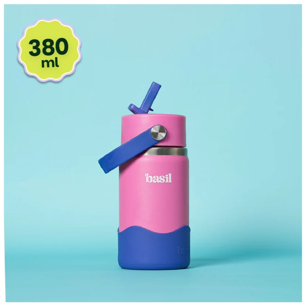 Basil: HydraFizz 380ml - Insulated Stainless steel Sipper with Carry Handle - Reef