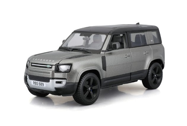Bburago 2022 Land Rover Defender 110 - Silver Die-Cast  Scale Model