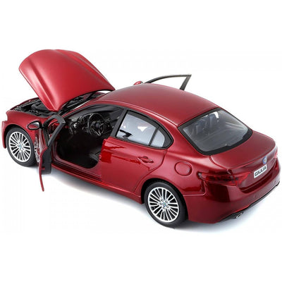 Bburago Alfa Romeo Giulia Red - 1:24 Die-Cast Scale Model