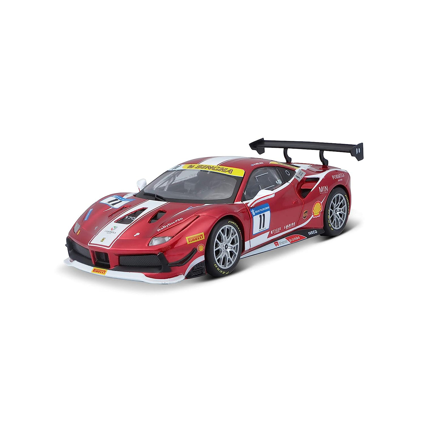 Bburago Ferrari 488 Challenge #11 Die Cast Scale Model (1:24)