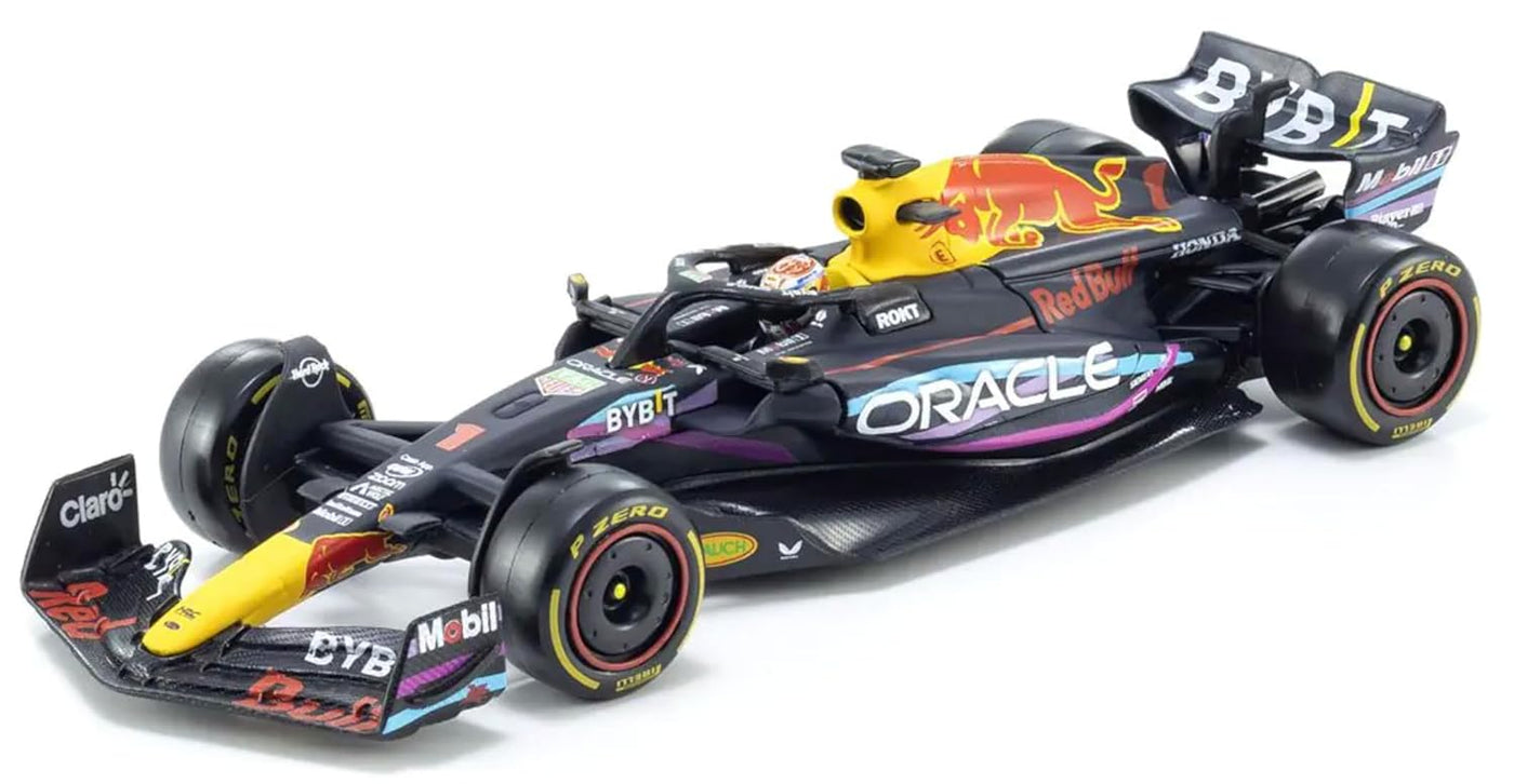 Bburago 2023 Oracle Red Bull Racing RB19 Miami GP #1 Max Verstappen 1:43 Die-Cast Scale Model