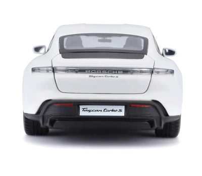 Bburago Porsche Taycan Turbo S White - 1:24 Die-Cast Scale Model