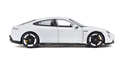 Bburago Porsche Taycan Turbo S White - 1:24 Die-Cast Scale Model