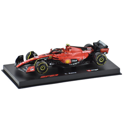 Bburago: 2023 Ferrari Racing SF23 Formula 1 Team #55 Carlos Sainz Die-Cast Scale Model (1:43)