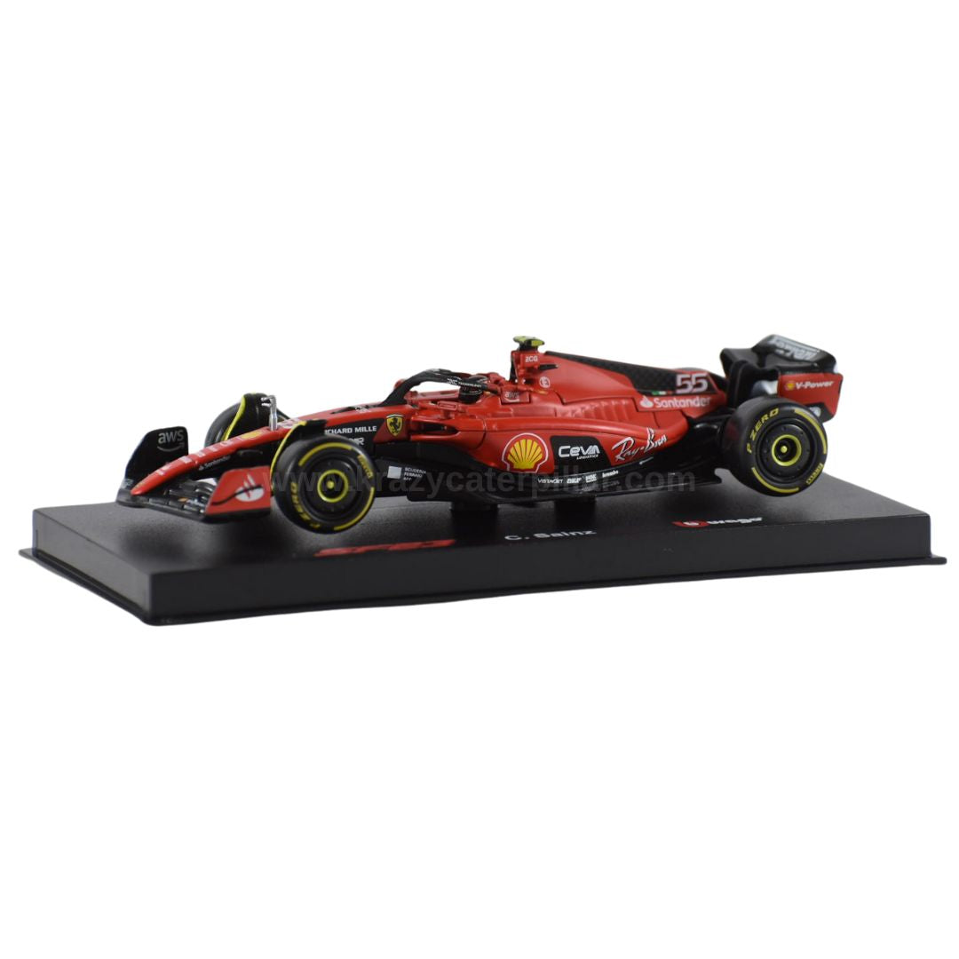 Bburago: 2023 Ferrari Racing SF23 Formula 1 Team #55 Carlos Sainz Die-Cast Scale Model (1:43)