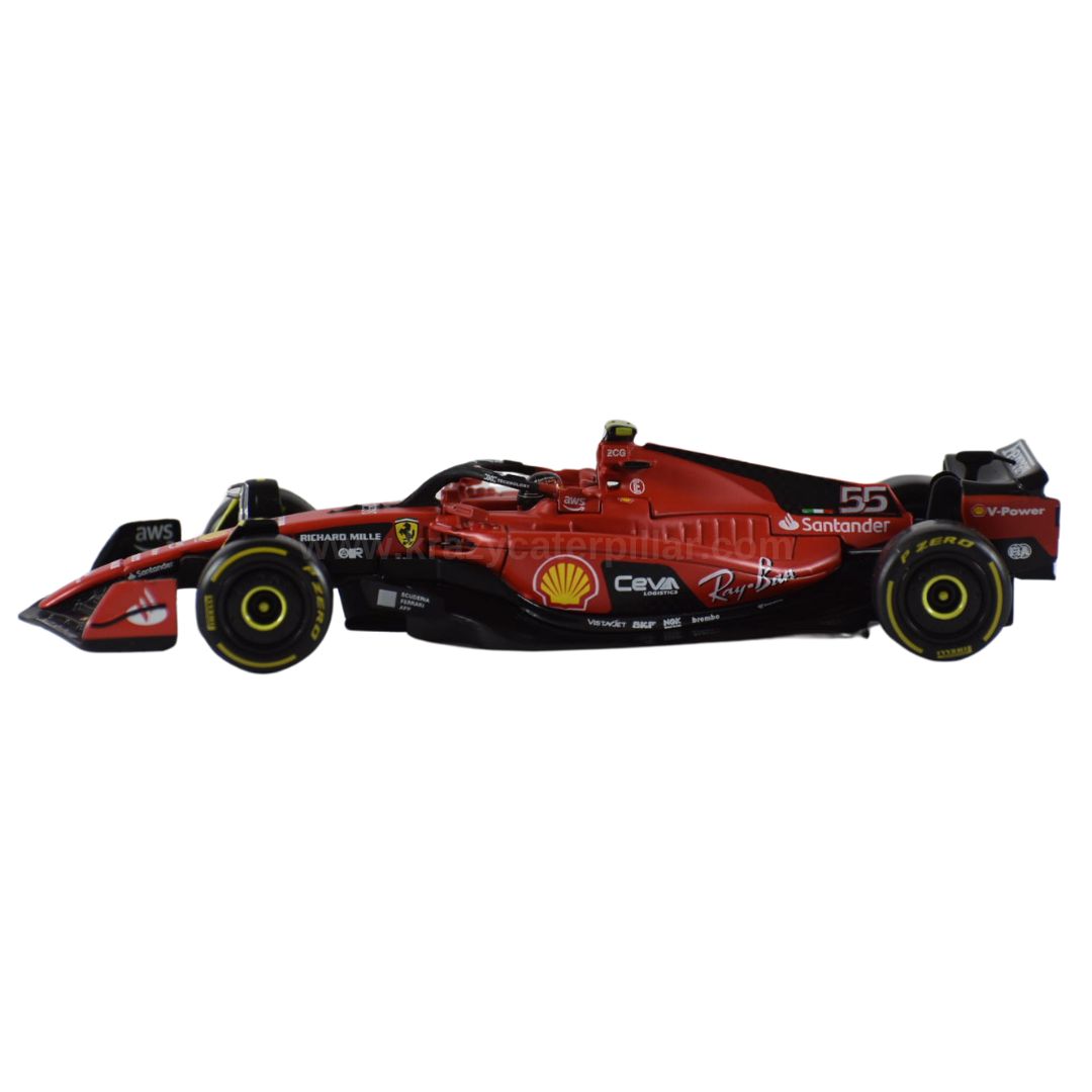 Bburago: 2023 Ferrari Racing SF23 Formula 1 Team #55 Carlos Sainz Die-Cast Scale Model (1:43)