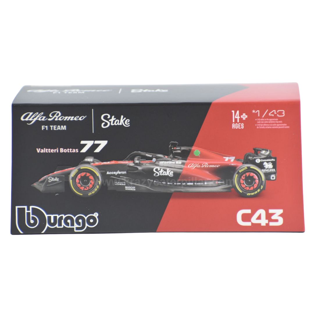 Bburago: 2023 Alfa Romeo FormuLa 1 Team #77 Valtteri Bottas  Die-Cast Scale Model (1:43)