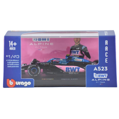 Bburago: 2023  BWT Alpine FormuLa 1 Team #10 Pierre Gasly  Die-Cast Scale Model (1:43)