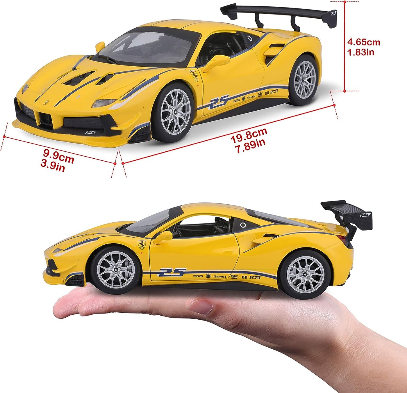 Bburago Ferrari Racing 488 Challenge 1:24 Yellow