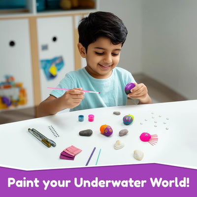 Bloomingo: Rock Painting-Magical Underwater Kingdom Art & Craft Kit