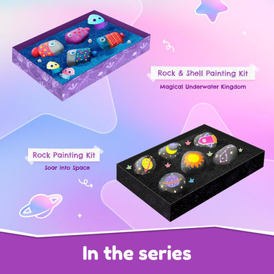 Bloomingo: Rock Painting-Magical Underwater Kingdom Art & Craft Kit