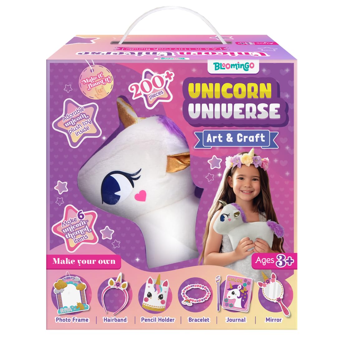 Bloomingo: Unicorn Universe 6-in-1 DIY Art & Craft Kit