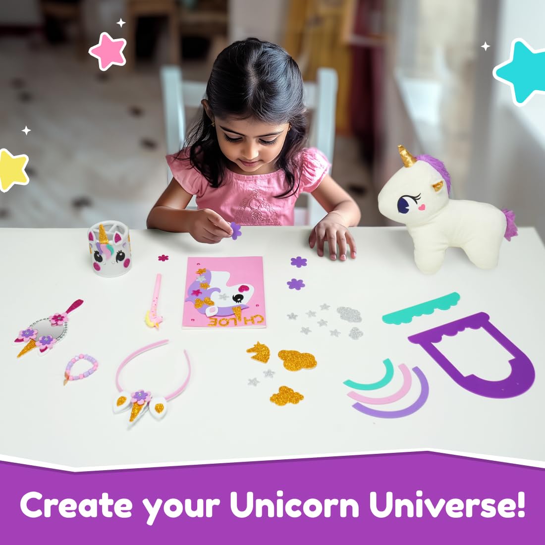 Bloomingo: Unicorn Universe 6-in-1 DIY Art & Craft Kit