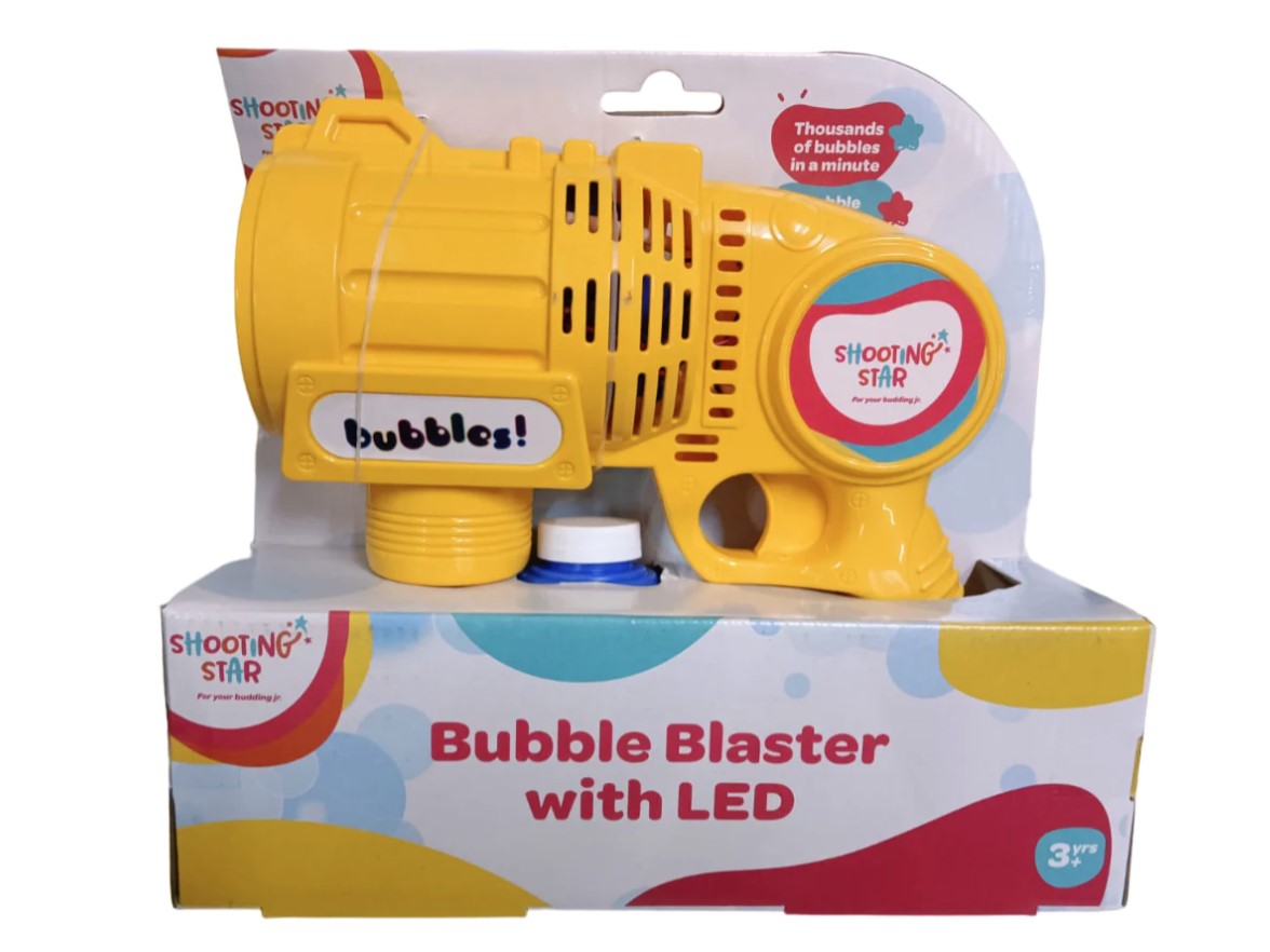 Shooting Star: Bubble Blaster With LED- Yellow