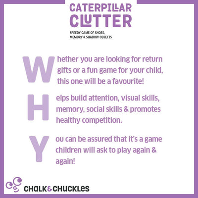 Chalk & Chuckles: Caterpillar Clutter- Speedy Game of Memory