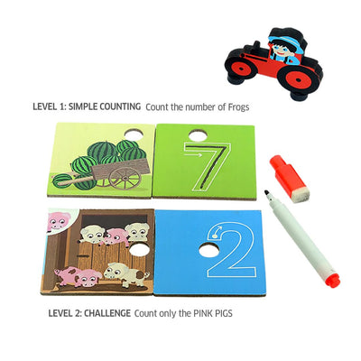 Chalk & Chuckles: Clever Counting - Matching Number Puzzle